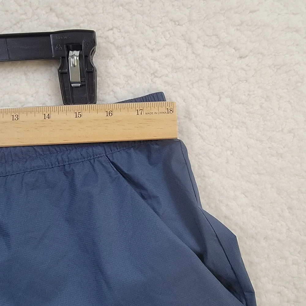 Adidas Windbreaker Pants Men Large Blue Ripstop Bungee Cuff Training Track Pants